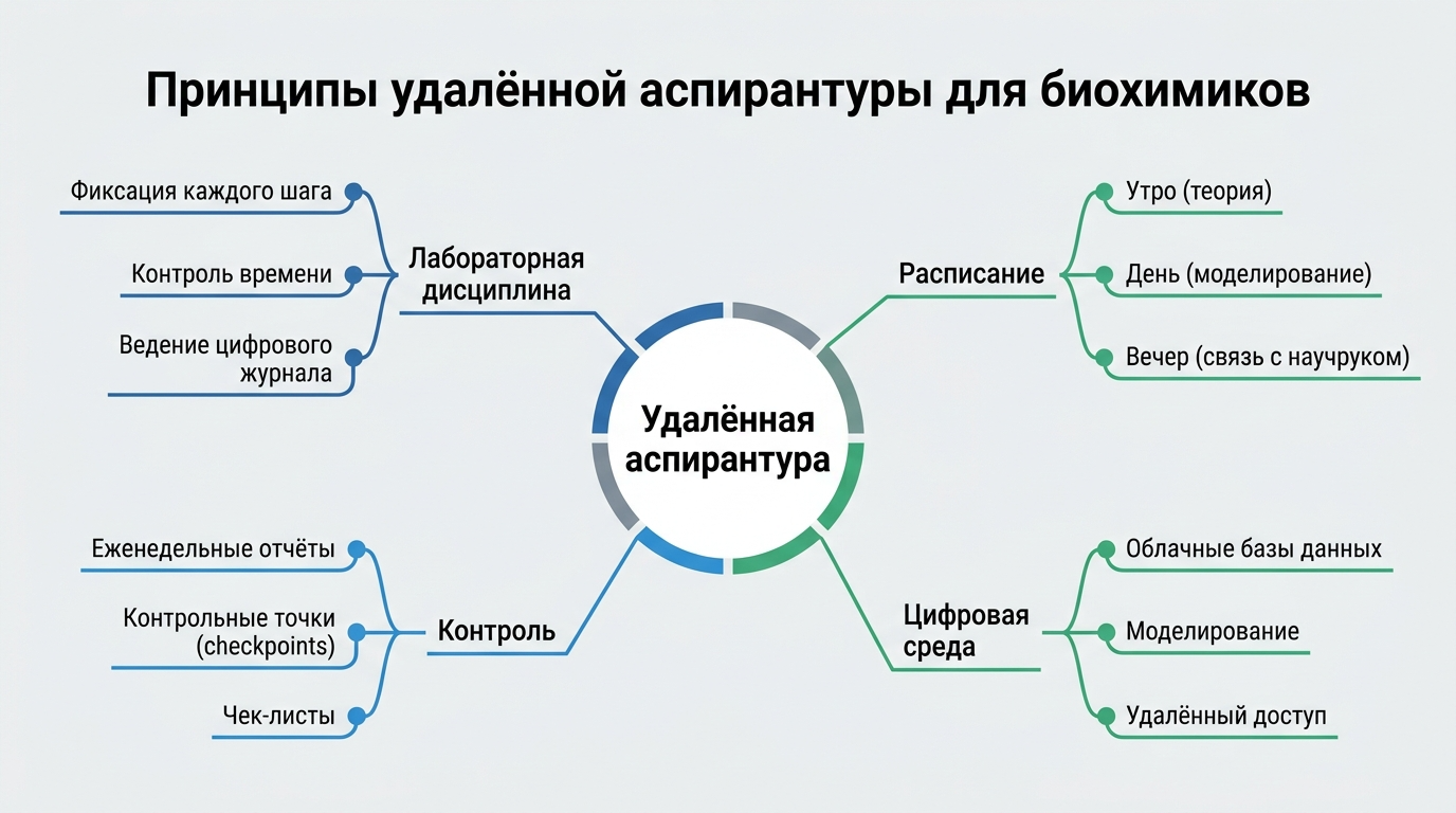 Принципы удаленной аспирантуры для биохимиков