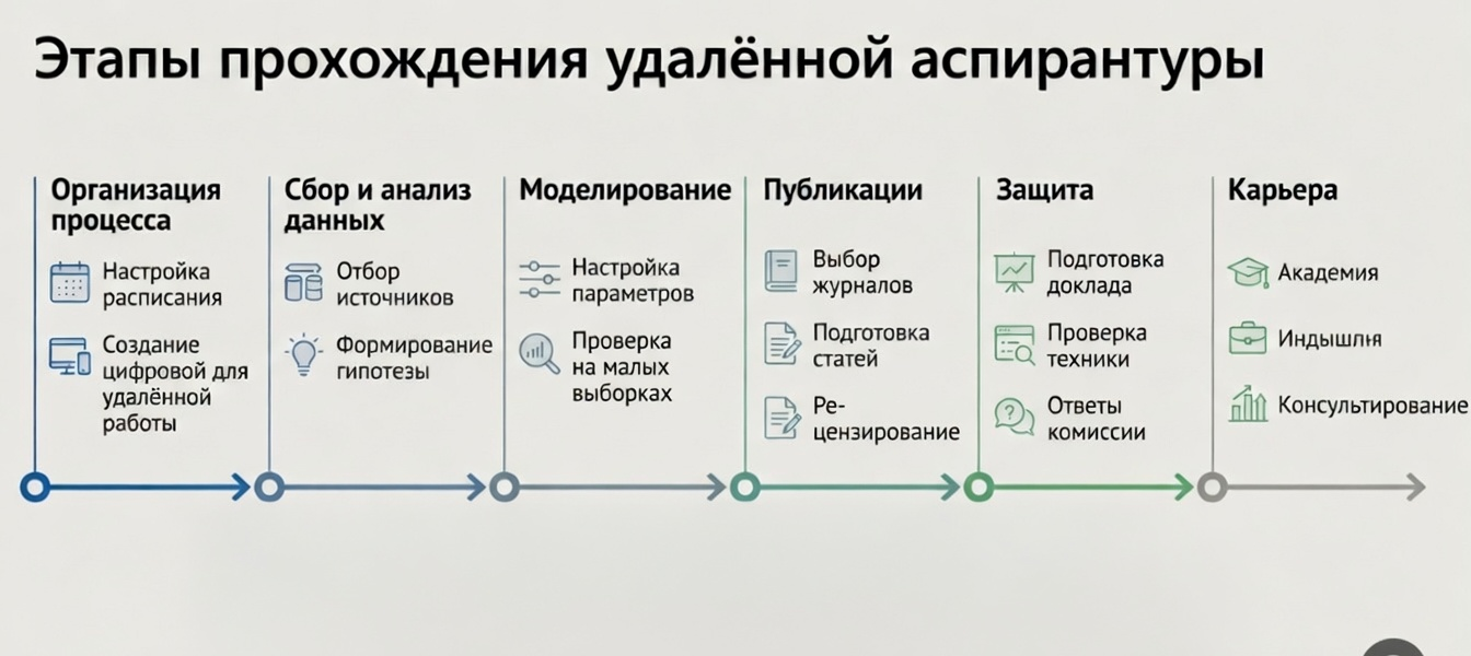 Этапы прохождения удаленной аспирантуры